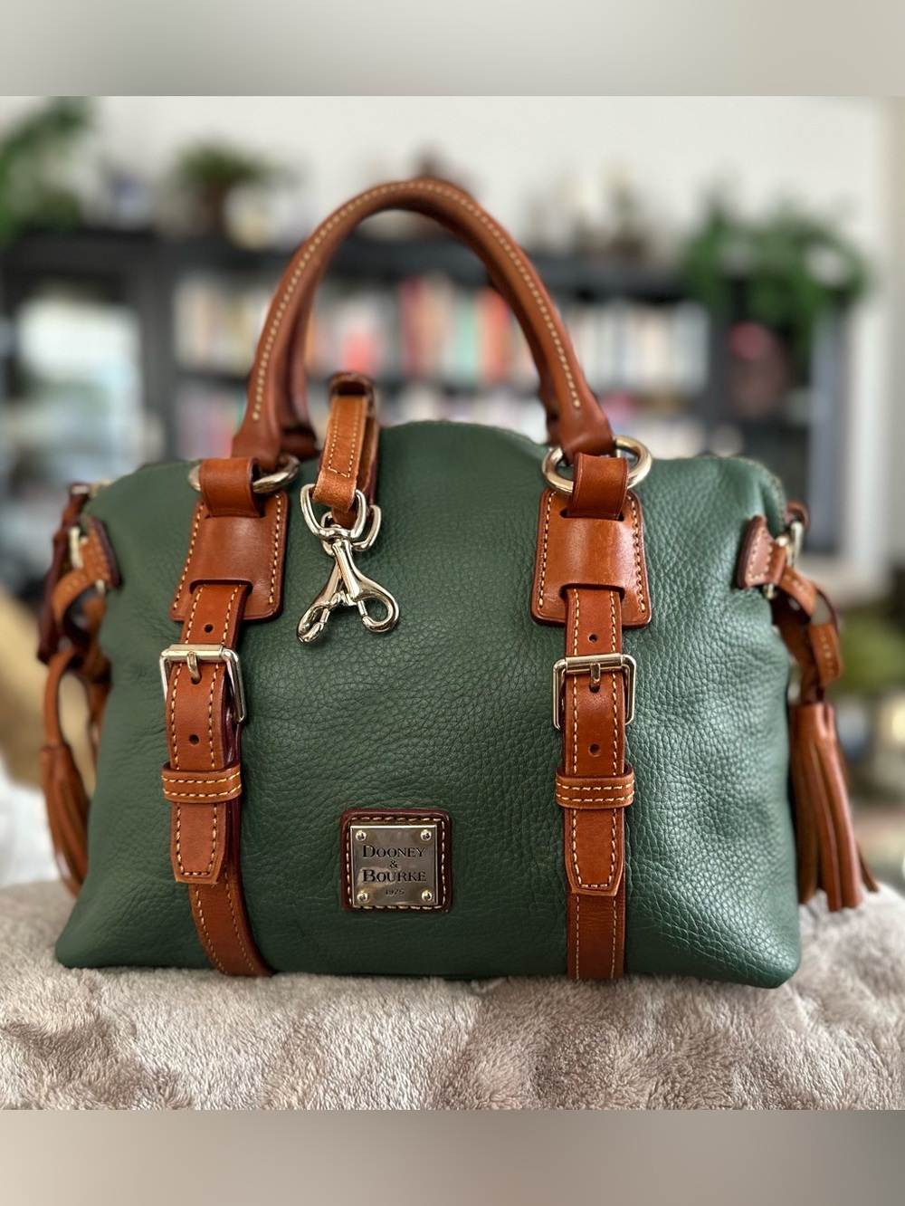 Dooney & Bourke Bristol Satchel in Ivy Green - Picture 16 of 16